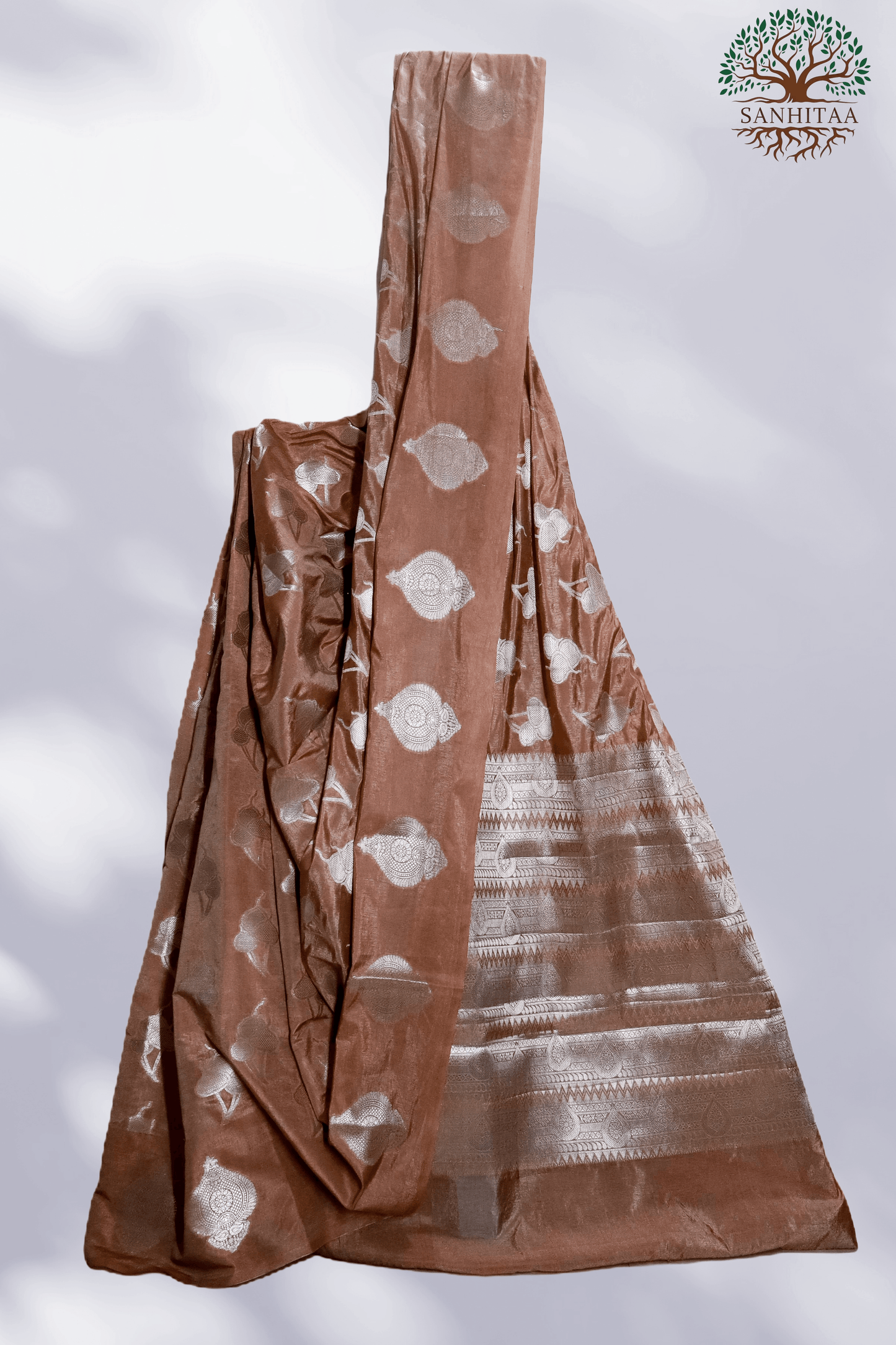 Brown Semi Katan Silk