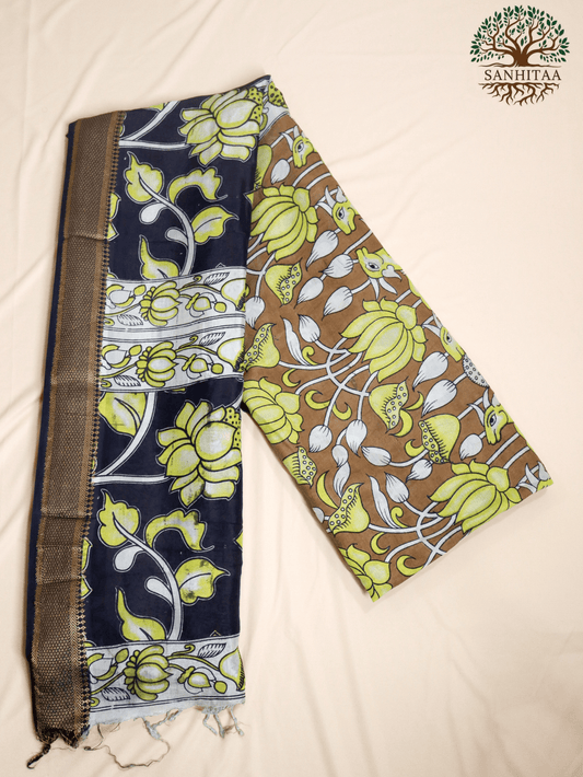 Olive Green Chennuri Silk