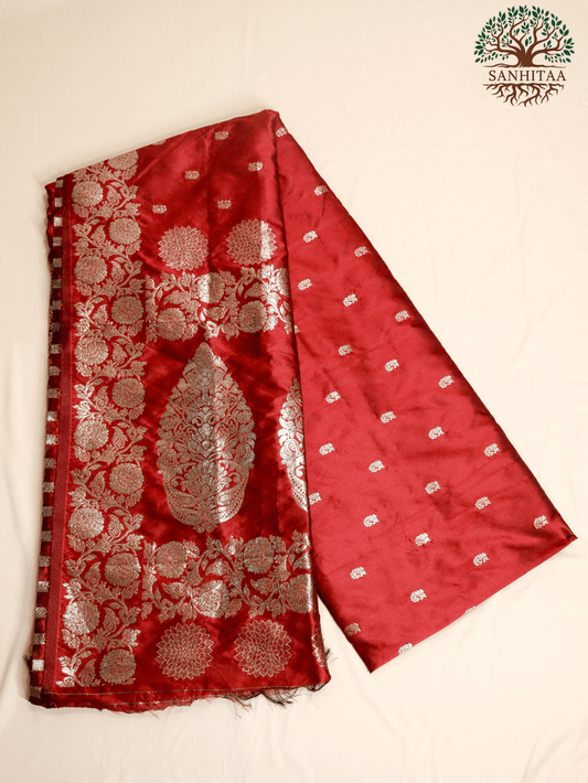 Maroon Banarasi Silk Saree