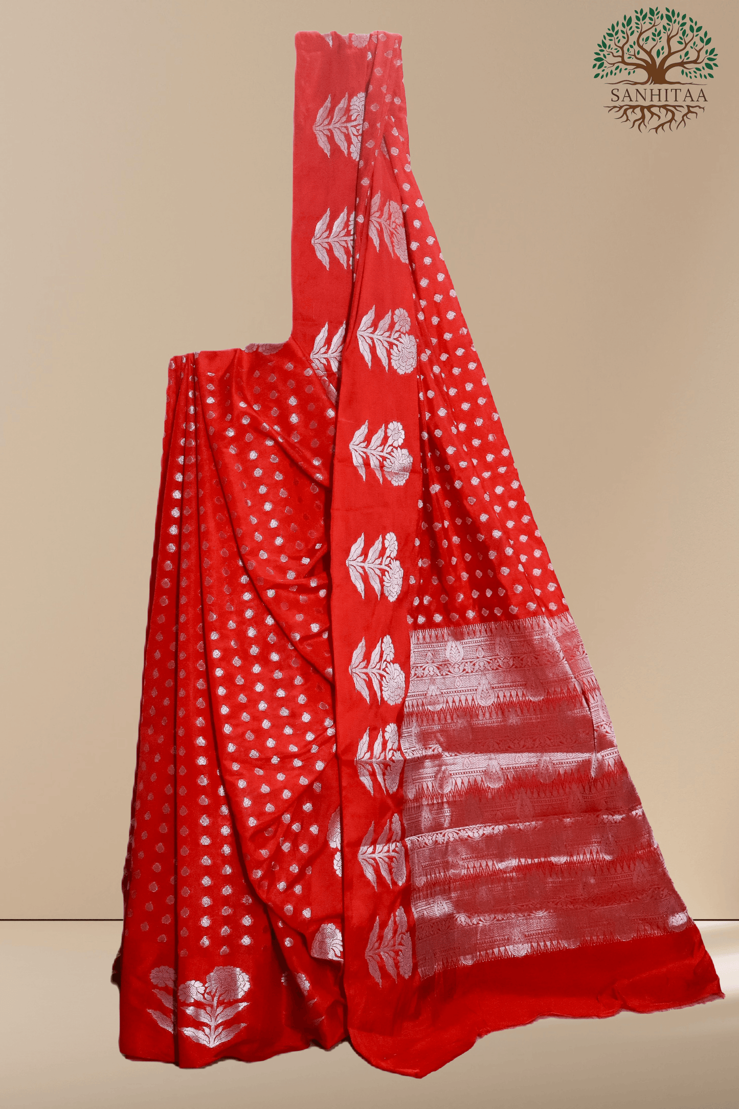 Radiant Red Benarasi