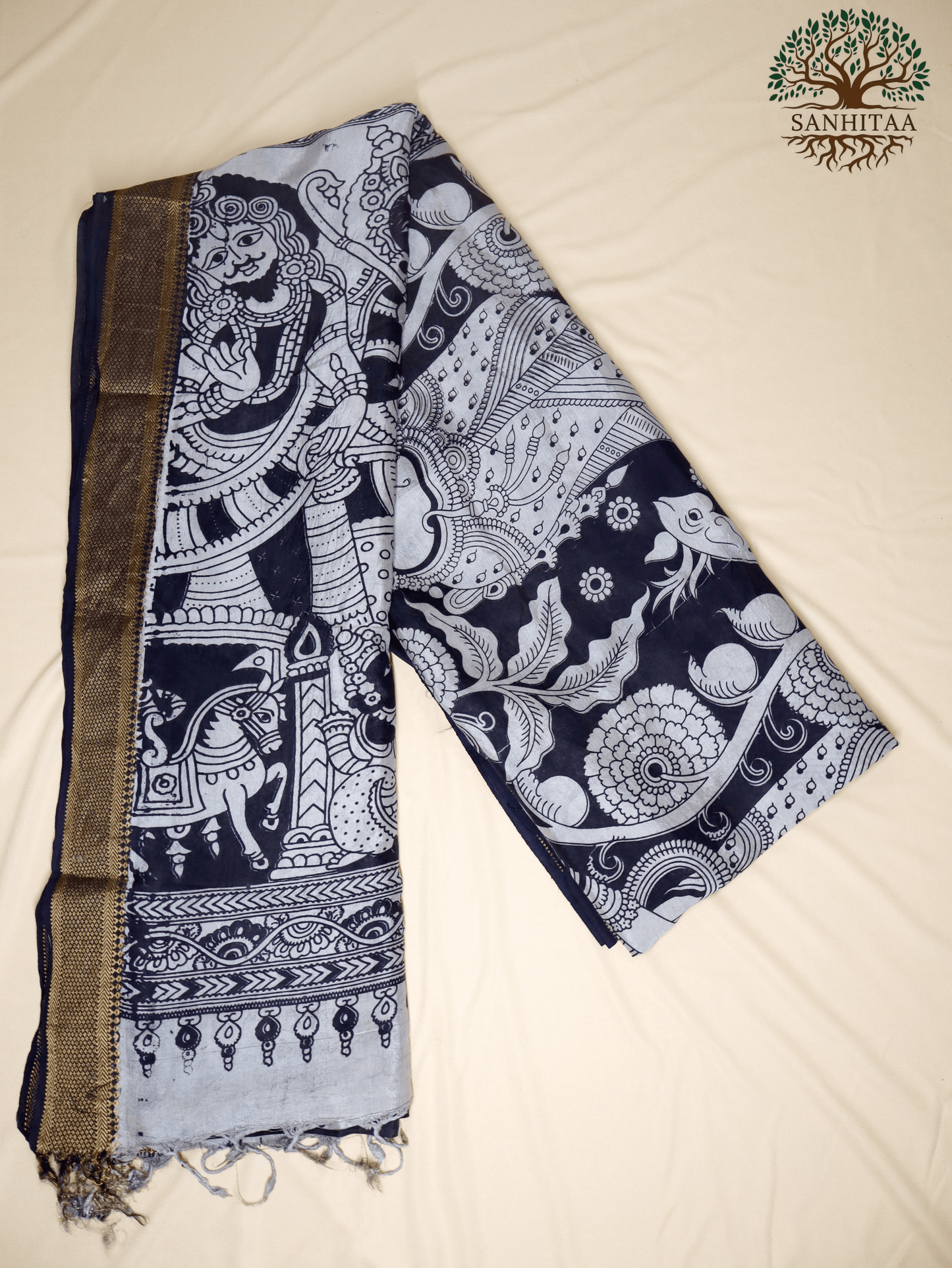 Monochrome Chennuri Silk