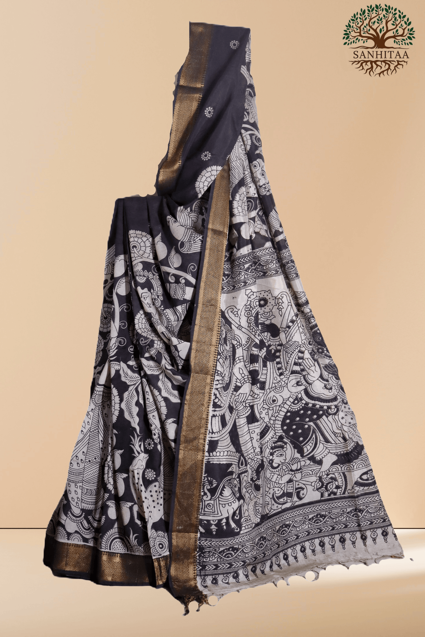 Monochrome Chennuri Silk