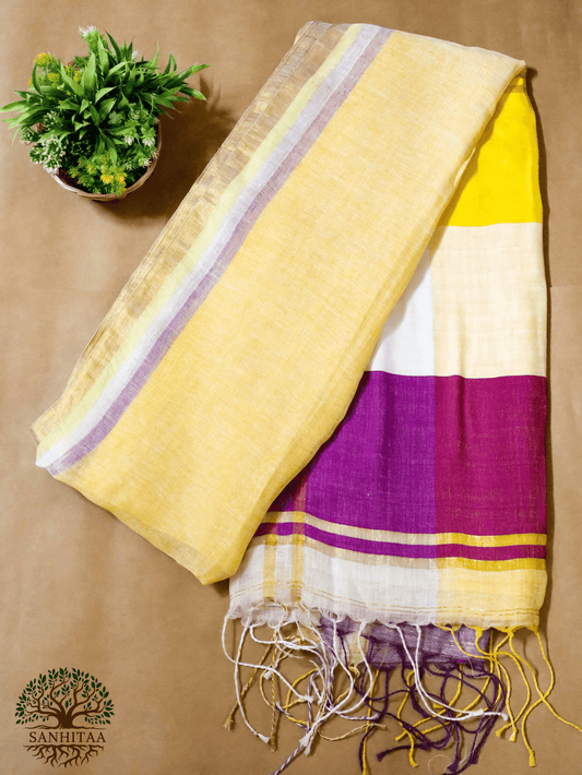 Multi colour Liva Linen Saree