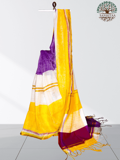 Multi colour Liva Linen Saree