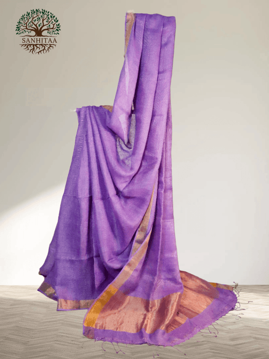 Light Purple Linen Saree